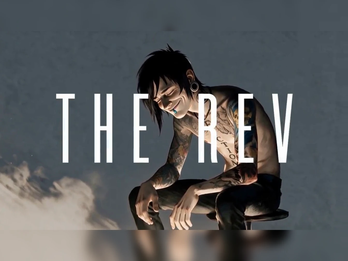 Cartela final do tributo animado Afterlife com o nome The Rev