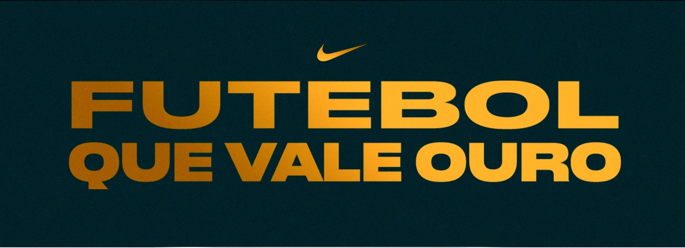 Key visual da campanha com a frase Futebol que vale ouro
