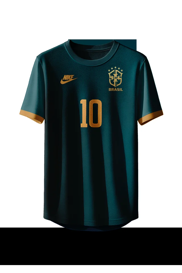 Mockup da camisa reserva em verde petróleo