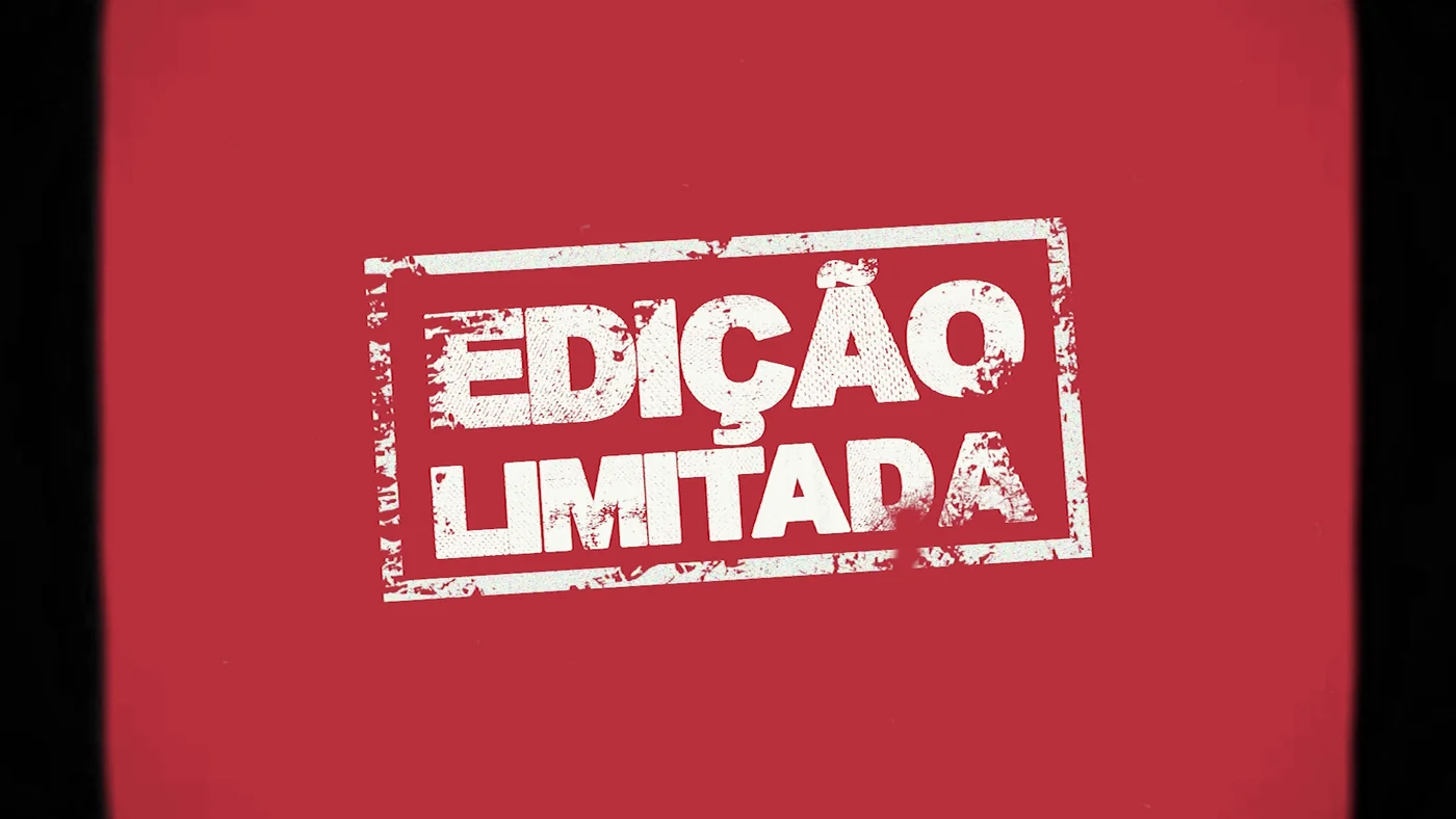 Cartela de abertura de Edição Limitada em vermelho
