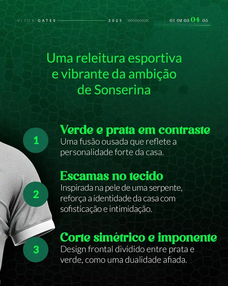 Três razões de projeto do uniforme da Sonserina