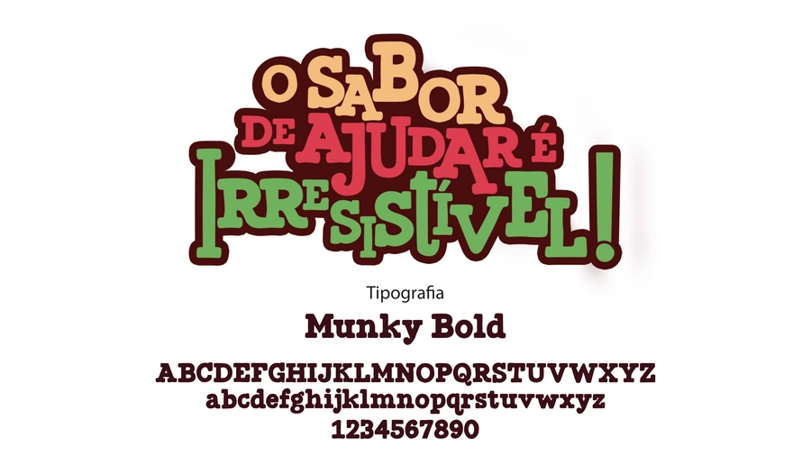 Tipografia Munky Bold usada na campanha