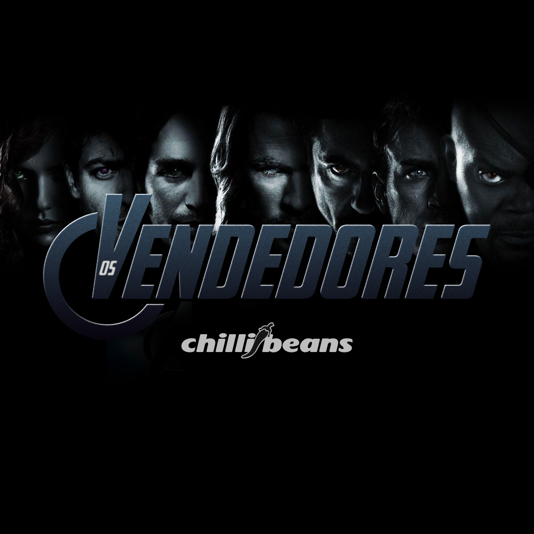 Os Vendedores - logo e casting