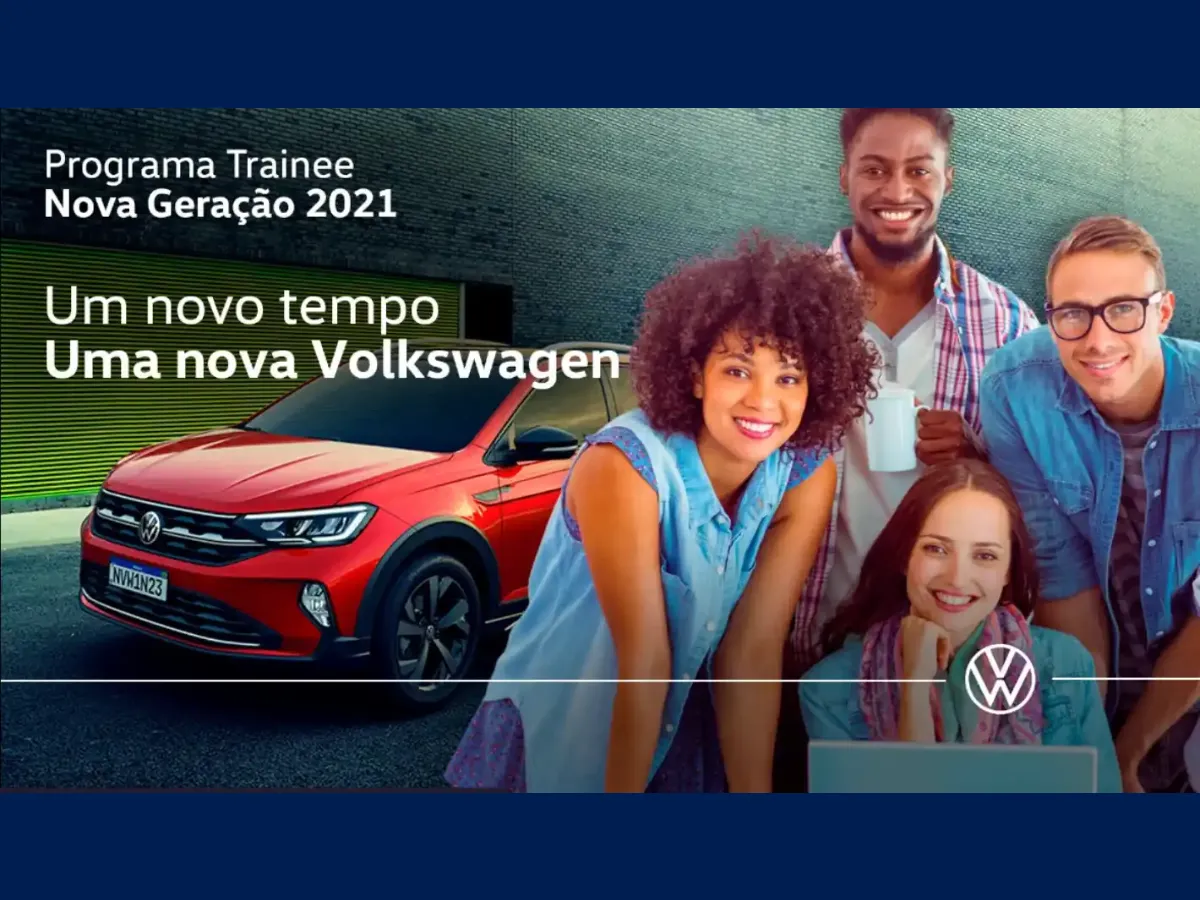Key visual do Programa Trainee Nova Geração 2021 da Volkswagen